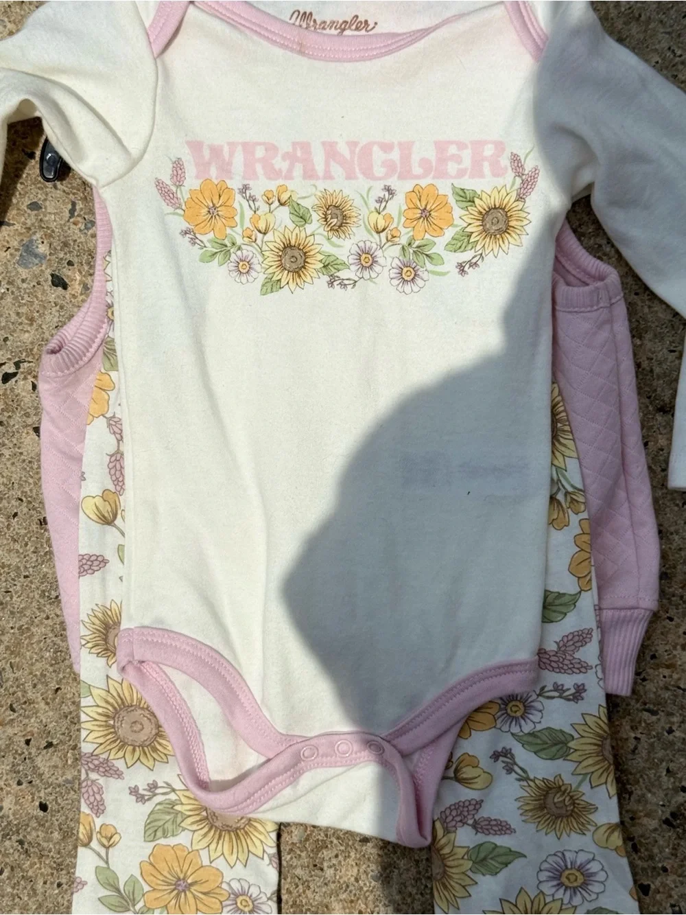 NWT Wrangler Light Pink Quilted Baby Vest